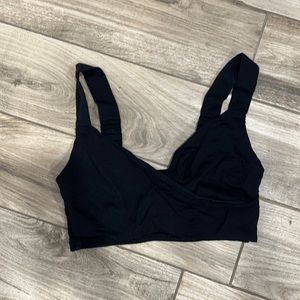 Aerie | Black Cross Bralette | Soft Athletic Top | Size S